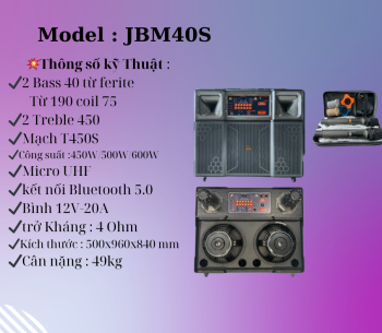 LOA KÉO DI ĐỘNG  JBM40S