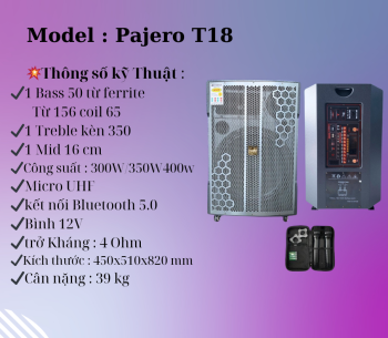 LOA KÉO DI ĐỘNG PAJERO T18