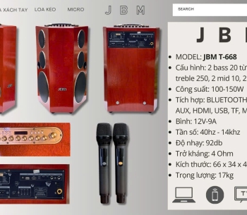 LOA KÉO DI ĐỘNG JBM T-668