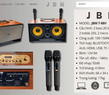 LOA KÉO DI ĐỘNG JBM T-88V