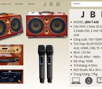 LOA KÉO DI ĐỘNG JBM T-626