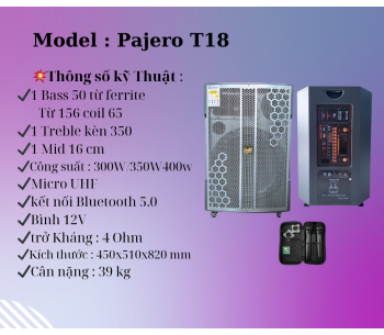 LOA KÉO DI ĐỘNG PAJERO T18