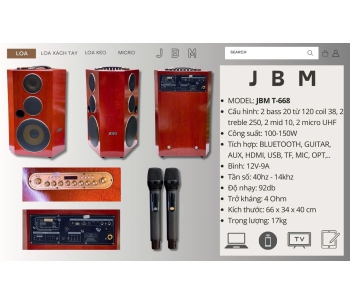 LOA KÉO DI ĐỘNG JBM T-668